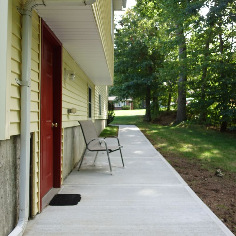 After: the walkway along the side of the house